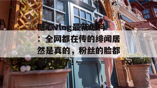 糖心vlog最新爆料：全网都在传的绯闻居然是真的，粉丝的脸都被打肿了！
