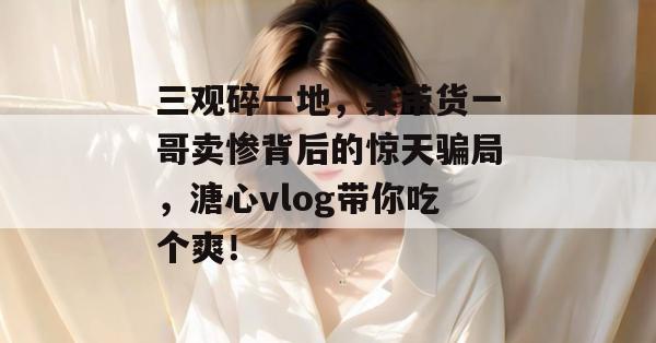 三观碎一地，某带货一哥卖惨背后的惊天骗局，溏心vlog带你吃个爽！